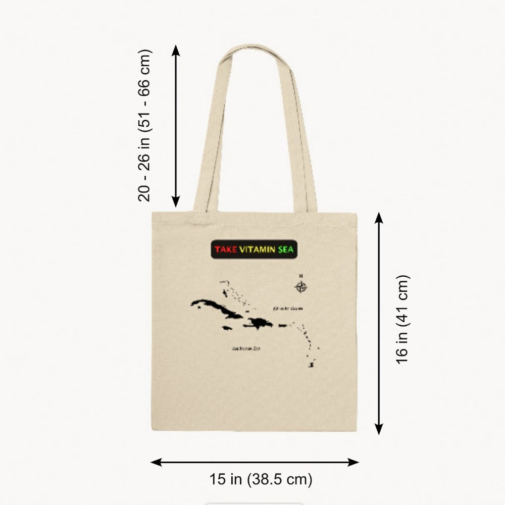 LazeyDaze Caribbean premium tote bag - size